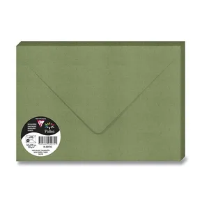 Barevná obálka Clairefontaine C5, 20 ks tm. zelená,